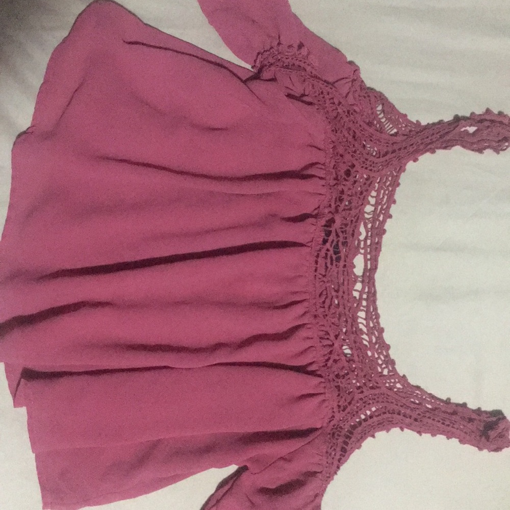 Pink Cold Shoulder Blouse